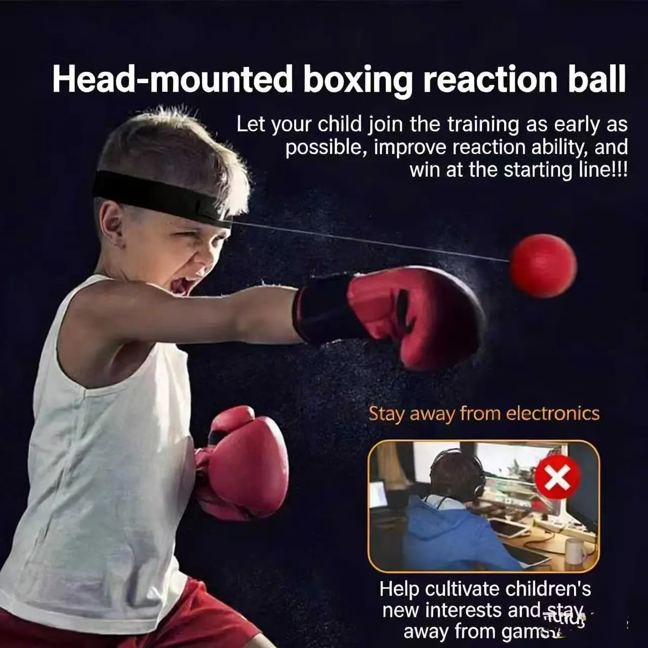 Headband Boxing Speed Ball Reaction Training Ball, Boxing Speed Trainer, Punching Reflexes Enhancer, Fitness Equipment for Boxers, Home Gym Accessory, Boxing Training Gear