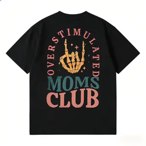 Overstimulated Moms Club tshirt for Women: Mom tshirts Crewneck Mama shirts Oversized Pullover Tops