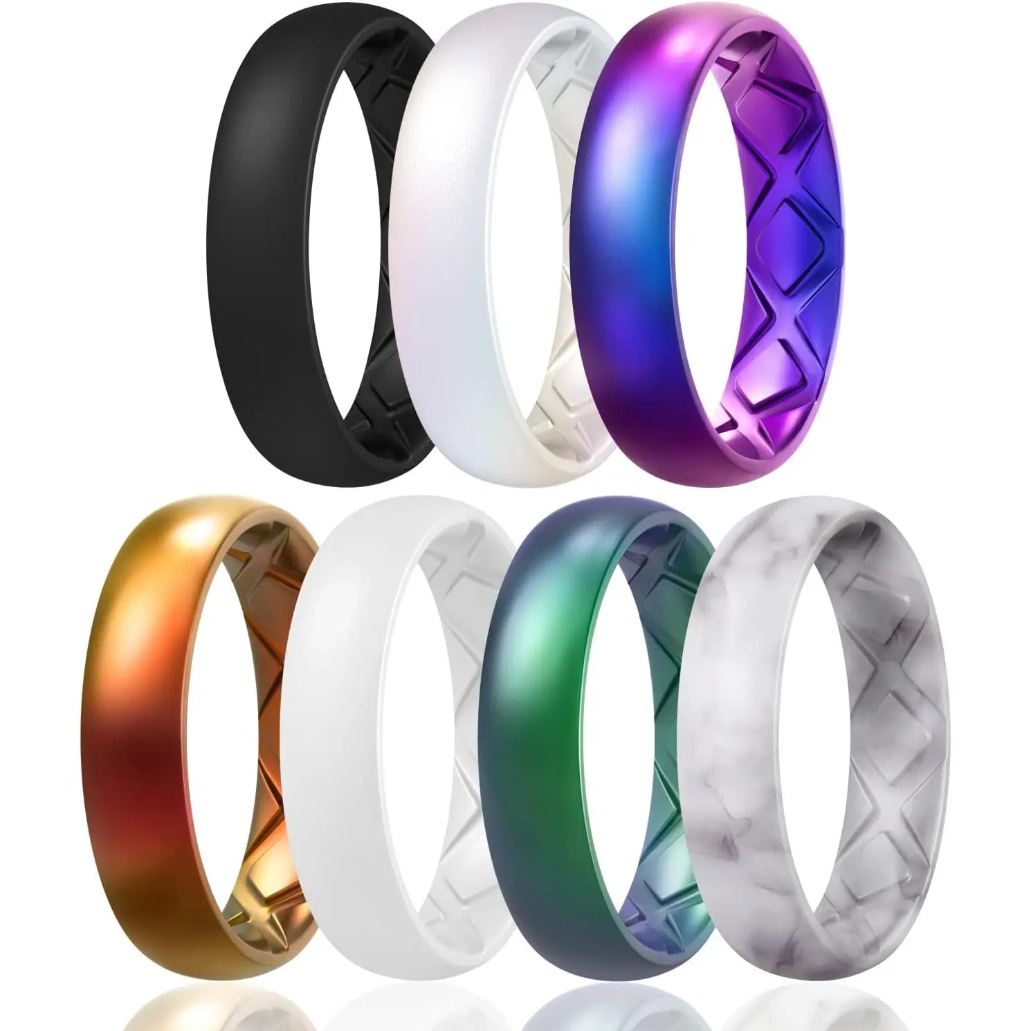 SETB2-White, Galaxy, Bright Green, Black, Marble, 