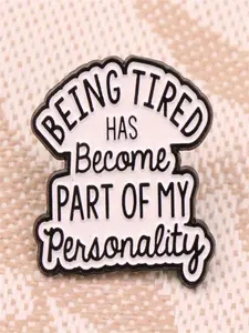 Fun Quote Brooch, a novelty badge that enhances charm and temperament, suitable for decorating backpacks, hats and clothes, the perfect accessory gift for friends on holidays Fashion Accessory Hat Pins