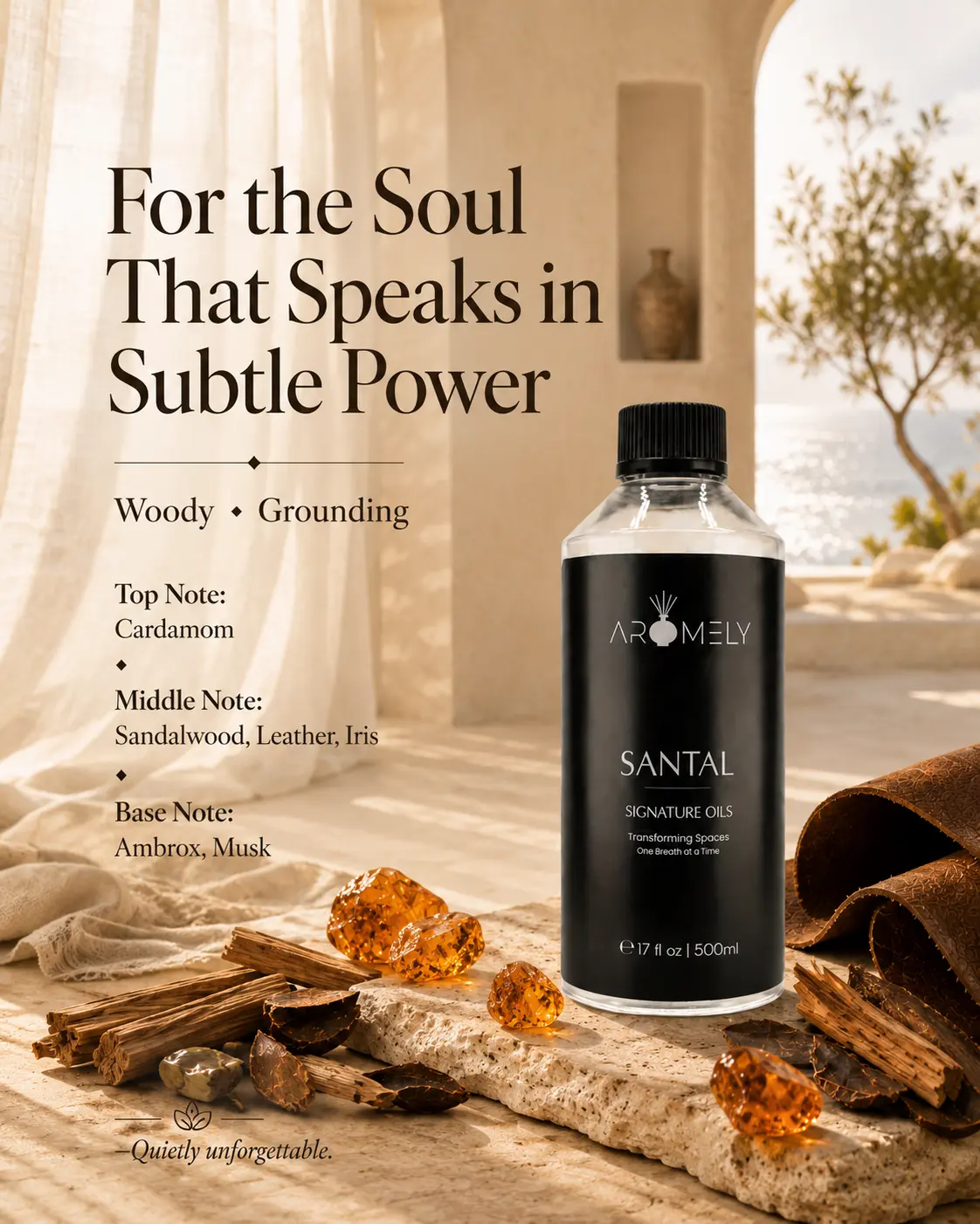 Santal Essential Oil - Inspired by: Santal 33® Hotel Aromatherapy Diffuser