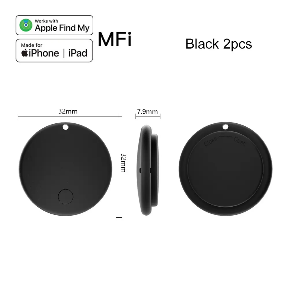 Airtag Smart Bluetooth GPS Tracker Tags with Necklaces Compatibility - Real-Time Tracking, Easy Use, iOS-Compatible, Replaceable Battery