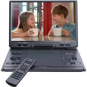 14.9'' Portable  DVD  Player  with  12.5" Swivel  Screen - Rechargeable    DVD  Player,  Portable & Travel,  Region-Free  Personal  DVD  Player  Portable,  USB/SD  Support