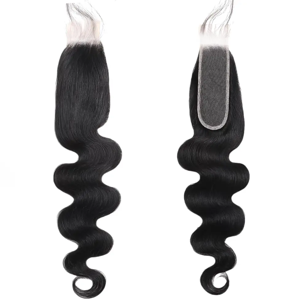 2x6 HD Lace Closure Skinlike Human Hair Closure Body 2x6 Vietnamese Virgin Human Hair 10-16 inch Kim K Middle Part Closure 2x6 Body Wave HD Closure 12 inch Pre-plucked with Natural Hairline