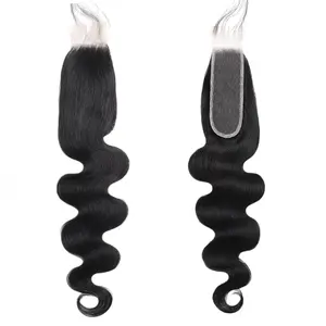 2x6 HD Lace Closure Skinlike Human Hair Closure Body 2x6 Vietnamese Virgin Human Hair 10-16 inch Kim K Middle Part Closure 2x6 Body Wave HD Closure 12 inch Pre-plucked with Natural Hairline