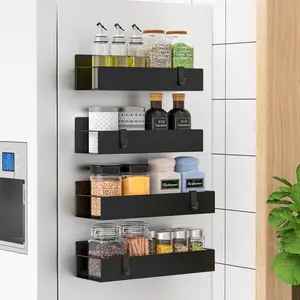 Magnetic Spice Rack Organizer for Fridge Seasoning Organizer for Kitchen storage with Screw Magnetic Shelf for Refrigerator and Oven.Black Friday,Thanksgiving Day,Christmas Day,Cyber Monday.