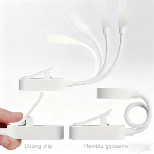 Mini Clip-On Light | Student Dormitory Study Aid | Portable Bedside Reading Lamp | USB Rechargeable Illumination