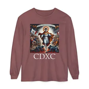“Media vita” Unisex Long Sleeve T-Shirt – CDXC Graphic & I AM PRAYER Design