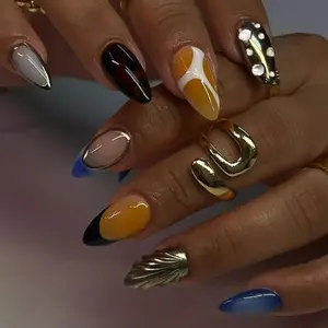 French Style Press on Fake Nail, 30pcs/box Removable Nail Art Artificial Full Cover, Women Girls DIY Manicure, Elegant Press on Fake Nail Kit