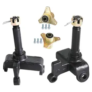 Suisuitong Motorcycle Front Steering Knuckle Spindles Drum Brake & 3 Stud Front Wheel Hubs for Go Kart Karting ATV UTV Drift Trike Golf Cart Quad Buggy Dune Moped Four Wheeler Tricycle 50cc - 250cc