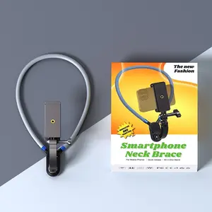 Magnetic Neck Phone Holder, Hands-Free Lazy Neck Hanging Mount for Cycling, Video Recording & Daily Use