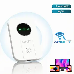 5G/4G WiFi Mobile Hotspot,Dual Band(5G/4G) Portable WiFi Hotspot Device,10 Connected Devices，300Mbps High Speed,Travel Router for Business,RV,Cruise