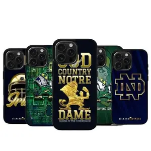 Sport Notre Dame Fighting Irish Football Green Gold Heavy  phone Cases For iPhone12-17 Promax Pro Plus,It's a great gift for a good friend, suitable for holidays, birthdays, and parties.