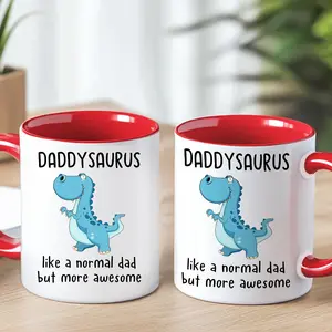Daddysaurus Gifts for Dad from Daughter Son Father's Day Mug - Funny Novelty Coffee Mugs Birthday Gifts