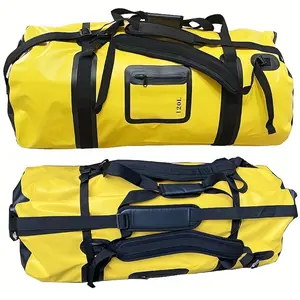 120L Large Capacity Waterproof PVC Foldable Bag, Outdoor Luggage Pack, Camping Gym Duffle