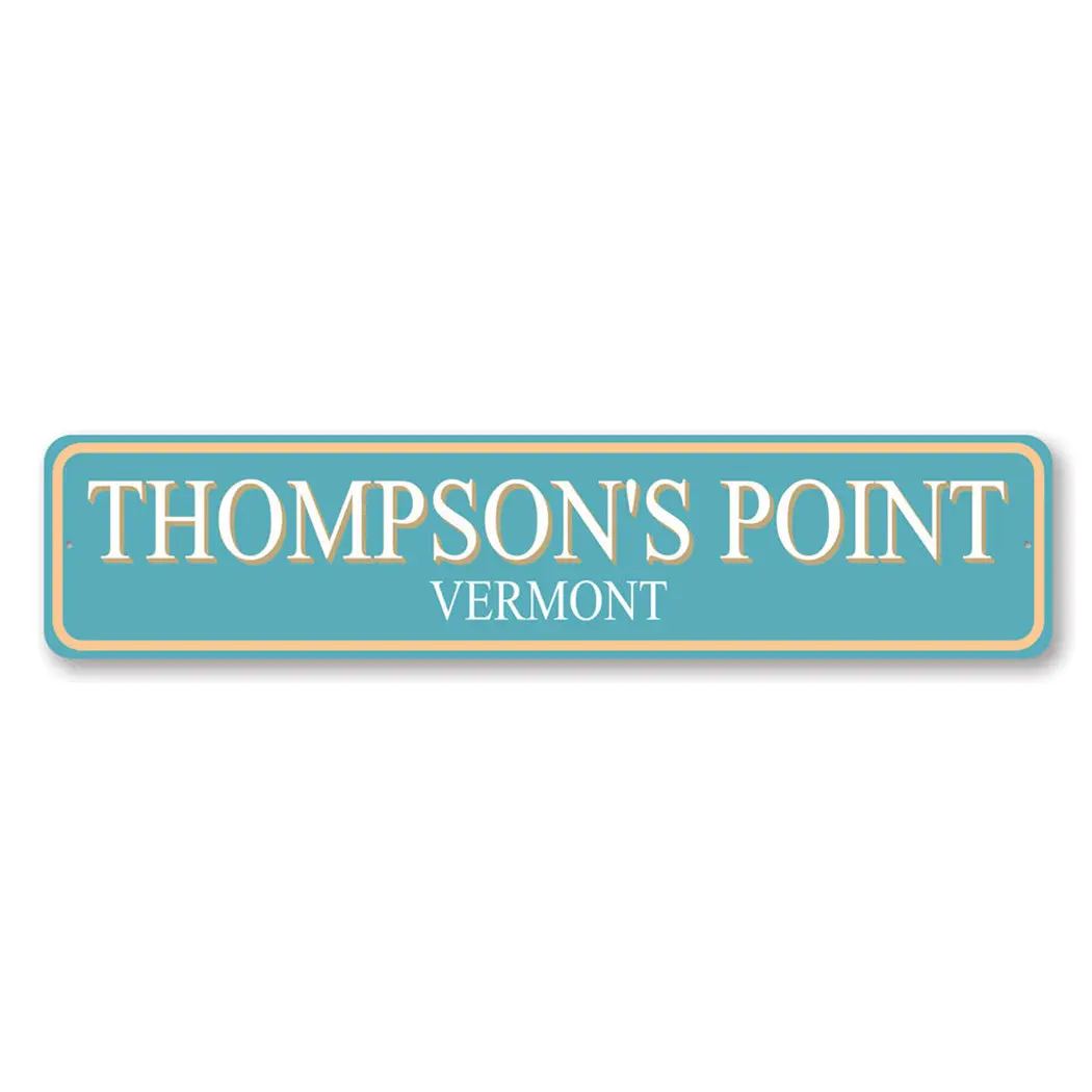 Personalized City State Light Blue Sign