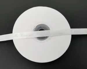 Single Face"MI BAUTIZO" Ribbon White & Sliver Letter