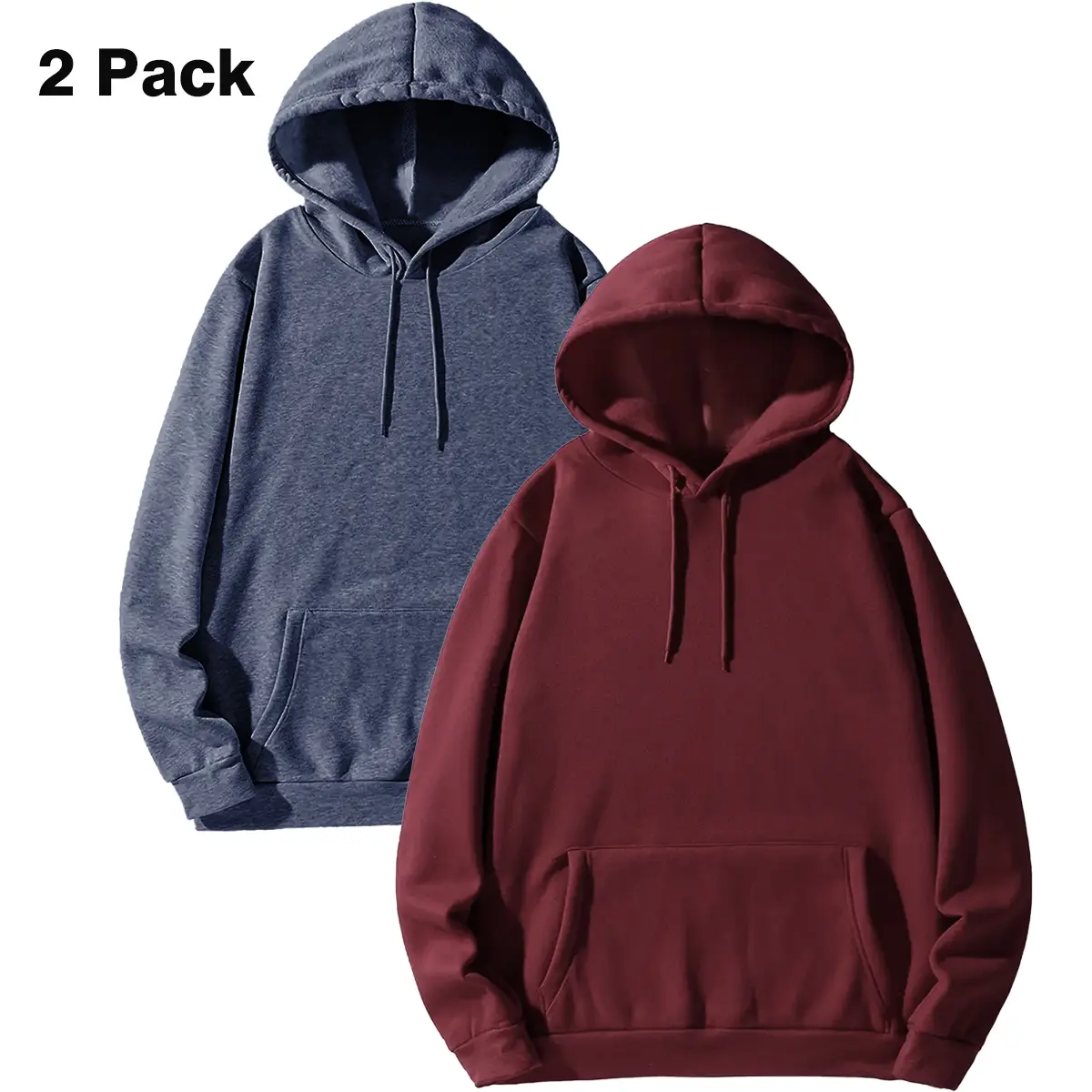 Women's Unisex Classic Pullover Hoodie - Heavyweight Soft Cotton-Polyester Plush Fleece Piece, Long Sleeves, Pouch Pocket, Casual Fall Style Top, Tops, Basic, Longsleeves, Ultimate Heavyweight