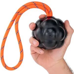 Monster K9 Launcher Tug Dog Ball - Lifetime Replacement - Medium & Large Breeds - Aggressive Chewers - Chew, Tug, & Fetch Dog Toy - Made in USA - (Rope NOT for Chewing & NOT Guaranteed)