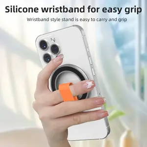 MagSafe Portable Magnetic Grip Holder for iPhone 16/15/14/13/12/11 Pro Max Samsung Google Phones - 180° Rotation, Super Strong Magnetism, Easy Install, Compact & Portable Cellphone Smartphone Mount