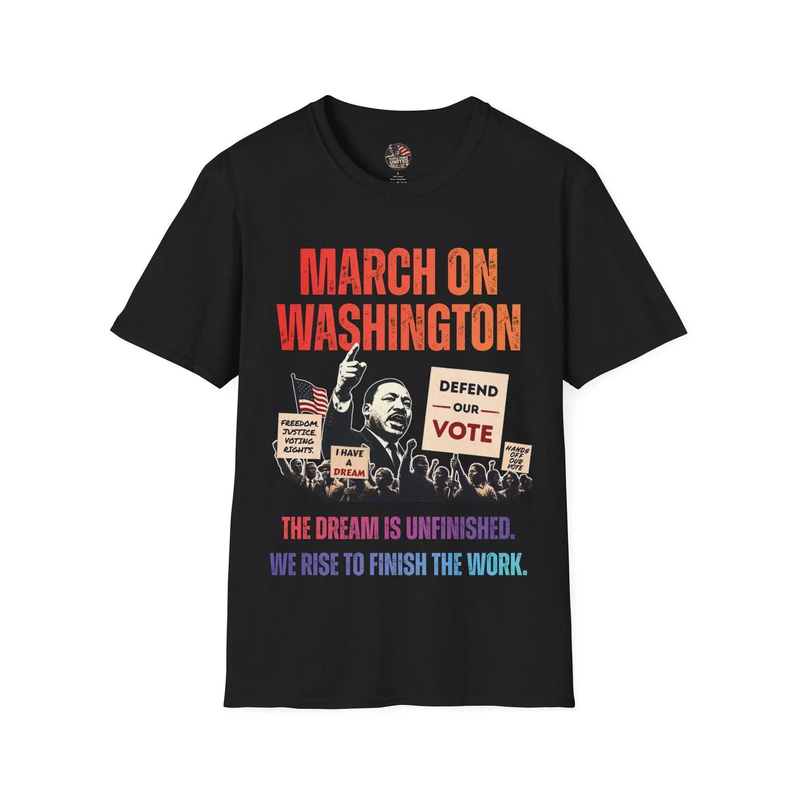 Comfort Colors Unity Rally Shirt - Civil Rights Graphic Tee, People Power Equality Apparel, Democracy Activism Fan Gift Top