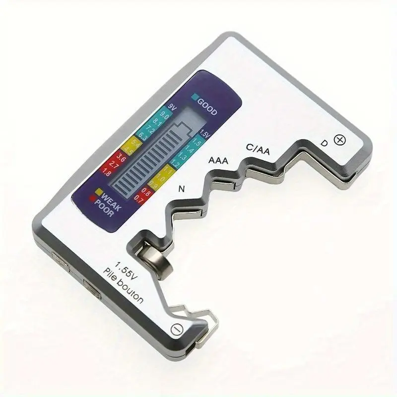 BT-886 Portable Lithium Battery Capacity Indicator, Compact Battery Level Tester, LCD Display, Voltage Meter