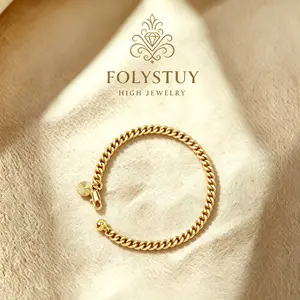 [5.2mm by 7.8 inches Cuban bracelet]【FOLYSTUY(W162)】Minimalist Cuban Bracelet - Exquisite Delicate Ornament for Any Occasion