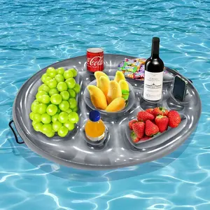 Pool Inflatable Ice Tray Outdoor Party Beverage Floating Holder inflatable pool bar
