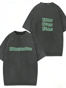 Men's High Quality Batik Cotton Retro Fashion T Shirt Double Sided Water Wash Printed Short Sleeve Tee Suitable for Summer Holiday Gifts