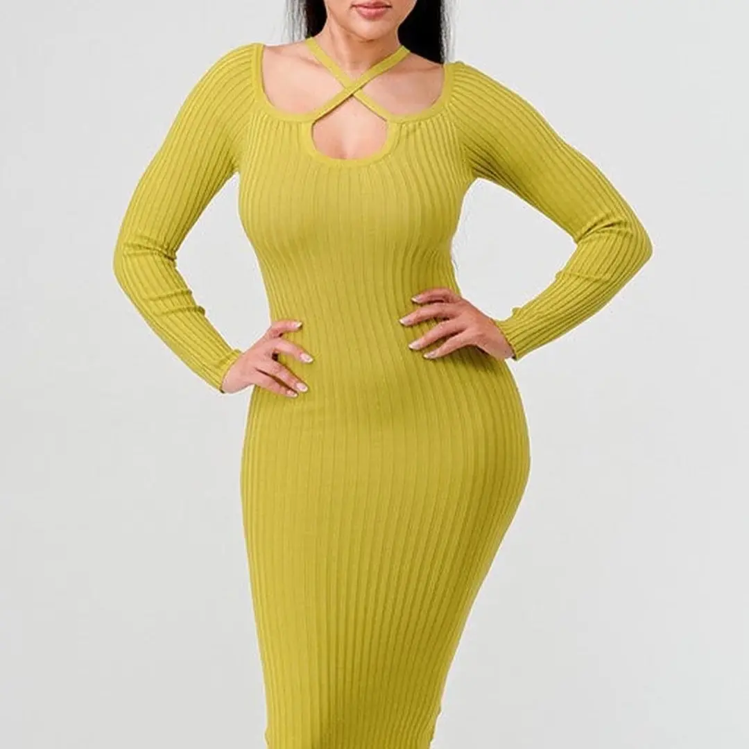 lilac lace bodycon dress Shapewear Long Sleeve Mesh Midi Dress | Bodycon Sculpt main image 0