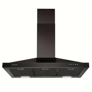 36 inch Wall Mount Black Range Hood with LED Ligh, Ducted/Ductless Stainless Steel Kitchen Vent Hood, USGD1790BPA vent hood