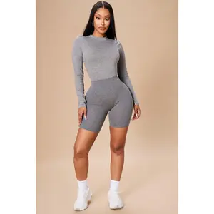 Natalee Biker Shorts - Grey