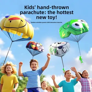 Children's Hand Throwing Parachute Yellow Duck Frog Dinosaur Airdrop Outdoor Sports Games Gliding Parachute Park Toys