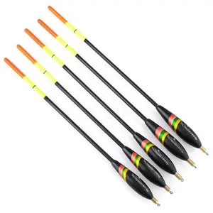 Durable and highly sensitive balsa wood fishing floats, fishing gear accessories, fishing float set, 5-pack, suitable for multiple scenes, five sizes optional, suitable for night fishing