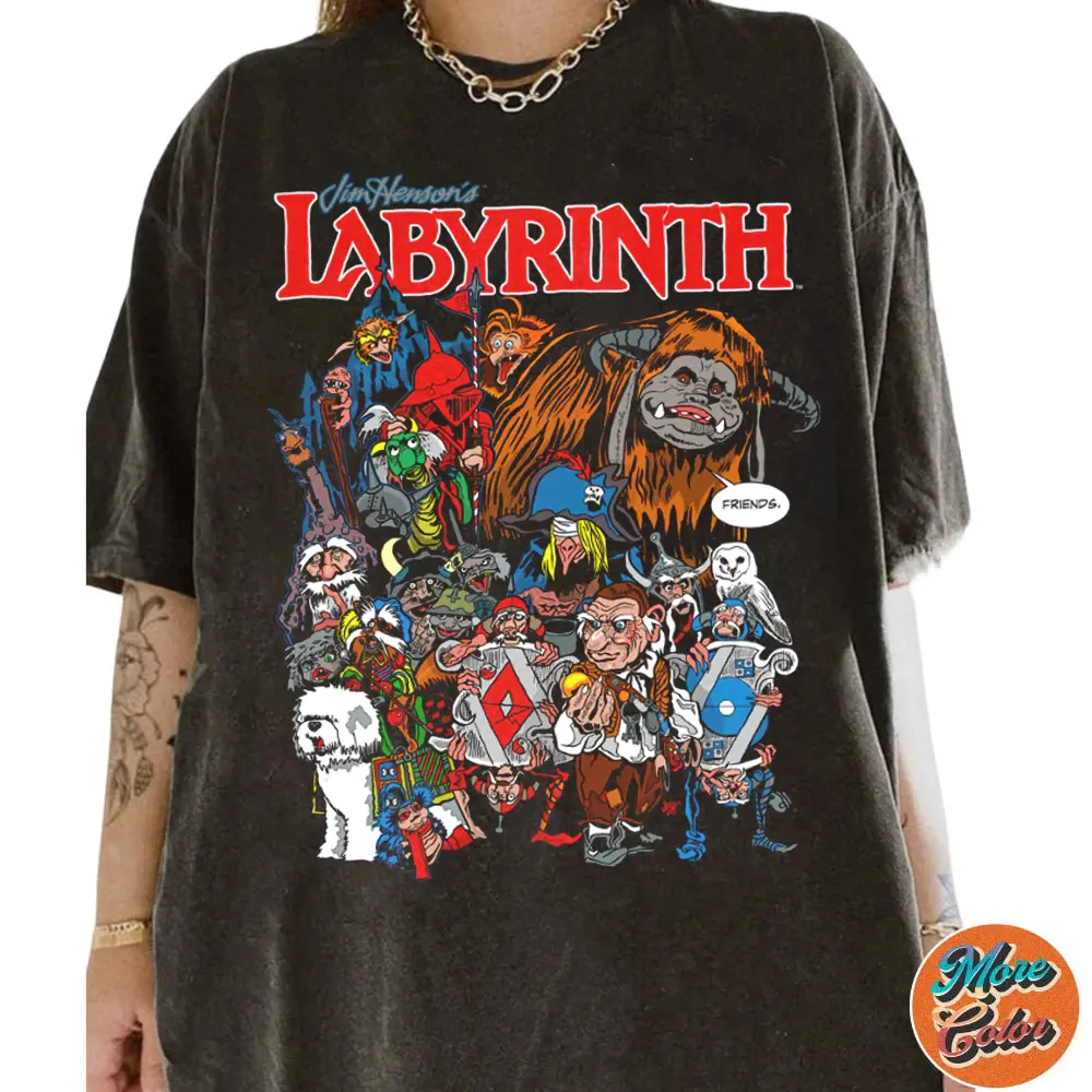 Goblin City Vintage Shirt, Labyrinth Movie Fan T-shirt, Movie Sweatshirt, Cotton Unisex T-shirt, Crew Neck, Size S- 3XL, Menswear Top, Womenswear Top Underwear Streetwear