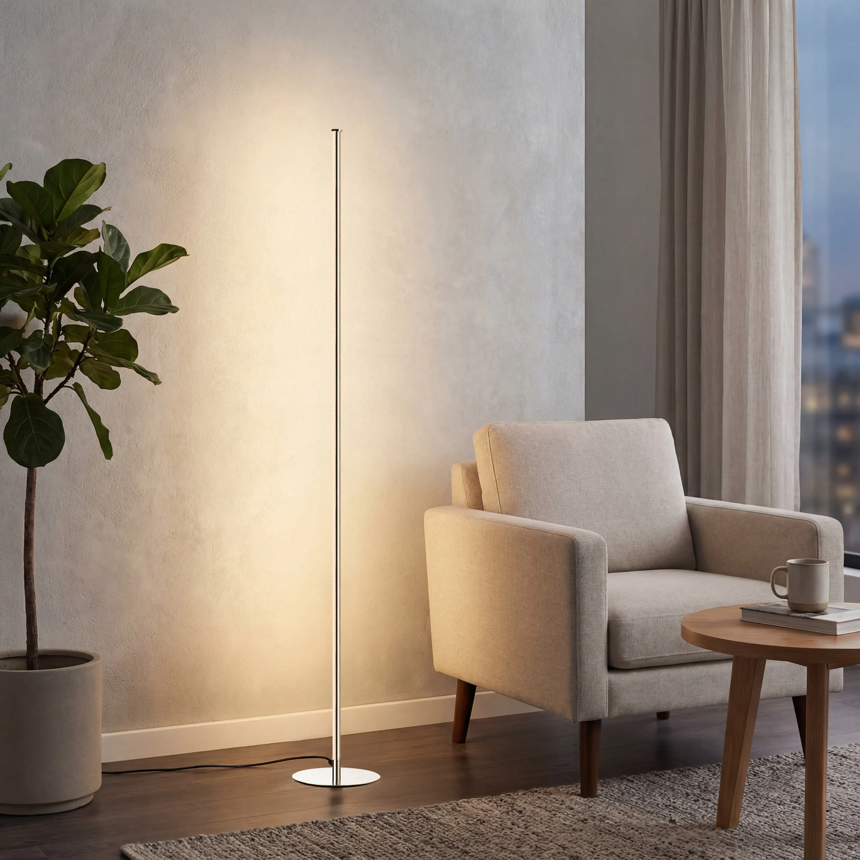 JONATHAN Y Iris Modern LED Integrated Floor Lamp; for Living Room,Bedroom, Kitchen, Office