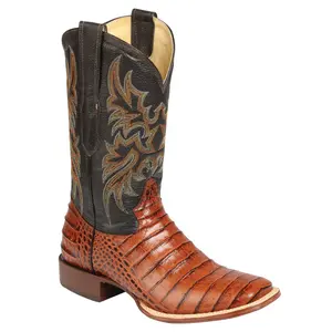 El General Rodeo - Printed Alligator leather boots - Cogñac