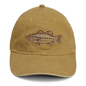 Bass Fishing Cap Trail 6-Panel Unstructured Dad Cap