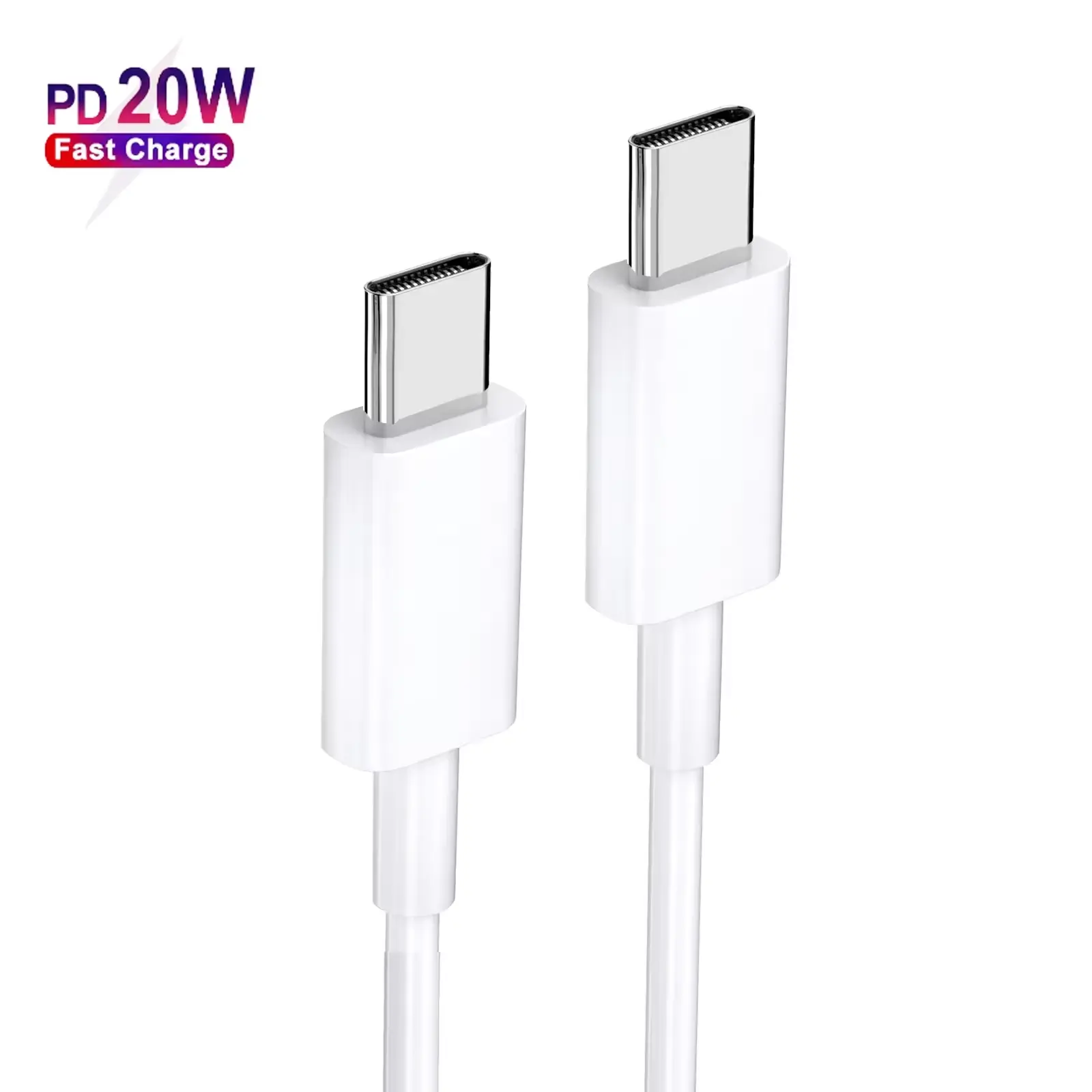2 pack USB-C Fast Charging Cable, 20W 3A High-Speed Data Sync & Charging Cord for Smartphones & Electronic Devices