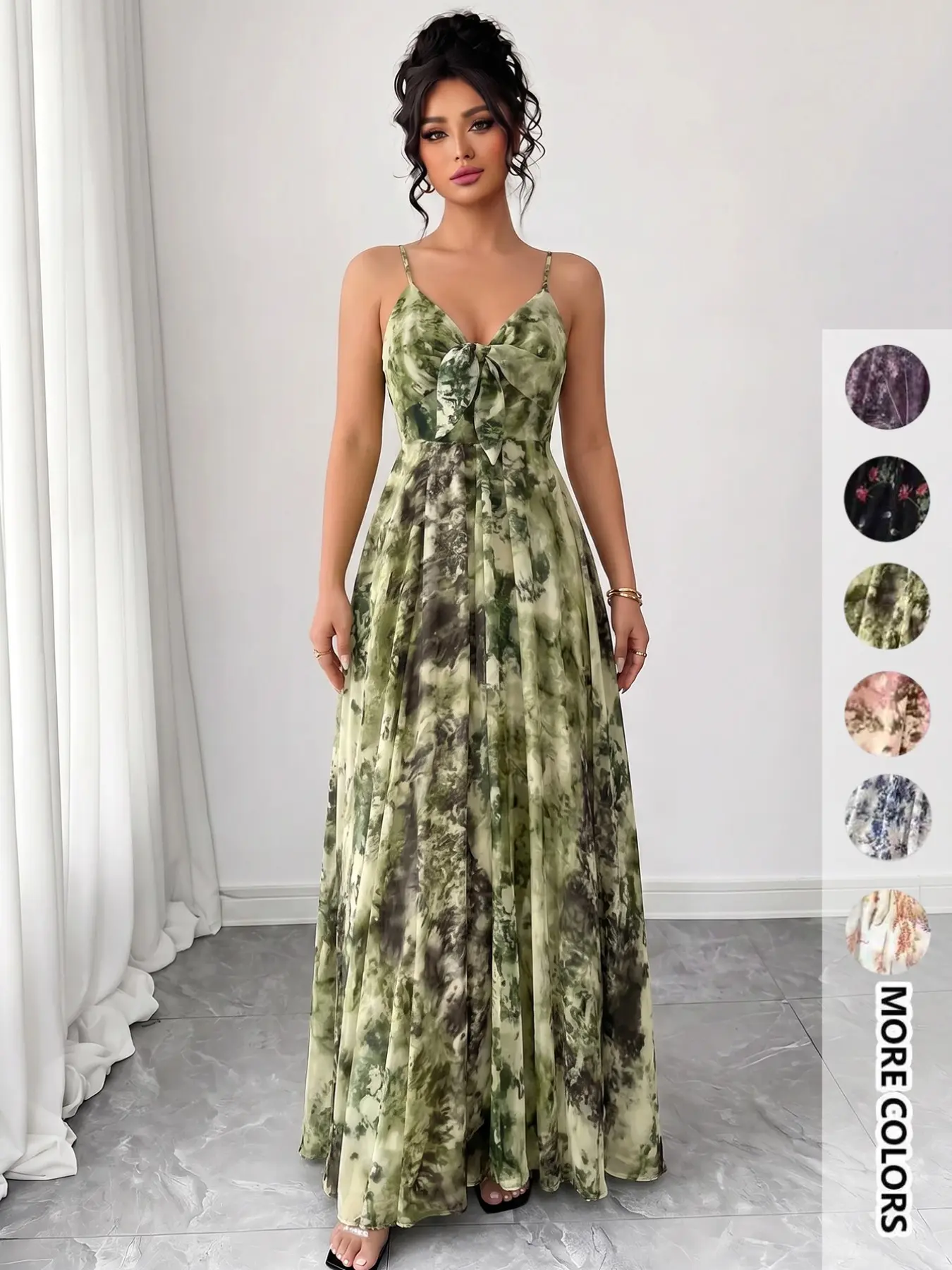 Women's Boho Style Floral-Print Spaghetti Strap Cami Dress, Bohemian  Fashion Casual A-Line Dress for Beach Holiday Vacation, Perfect for Summer  - TikTok Shop