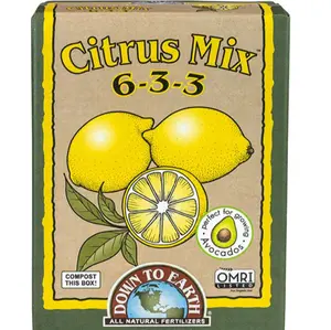 Down To Earth Citrus Mix OMRI Certified Organic Fertilizer for Planting and Gardening 1lb
