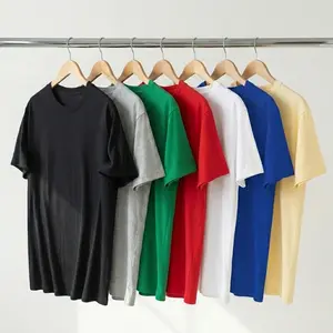 1-4 pieces. High-quality new summer men's and women's matching colorful cotton short-sleeved T-shirts. Women's inner-layer fashion shorts top. Single-color plain T-shirt top.