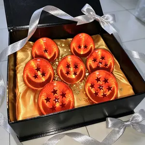 DBZ Fan Valentine's Day Gift for Boyfriend - 7Pcs 76CM Oversized Crystal Acrylic Seven Star Balls with Exclusive Anime Gift Box - Collectible Set for Anime Enthusiasts - Figurine