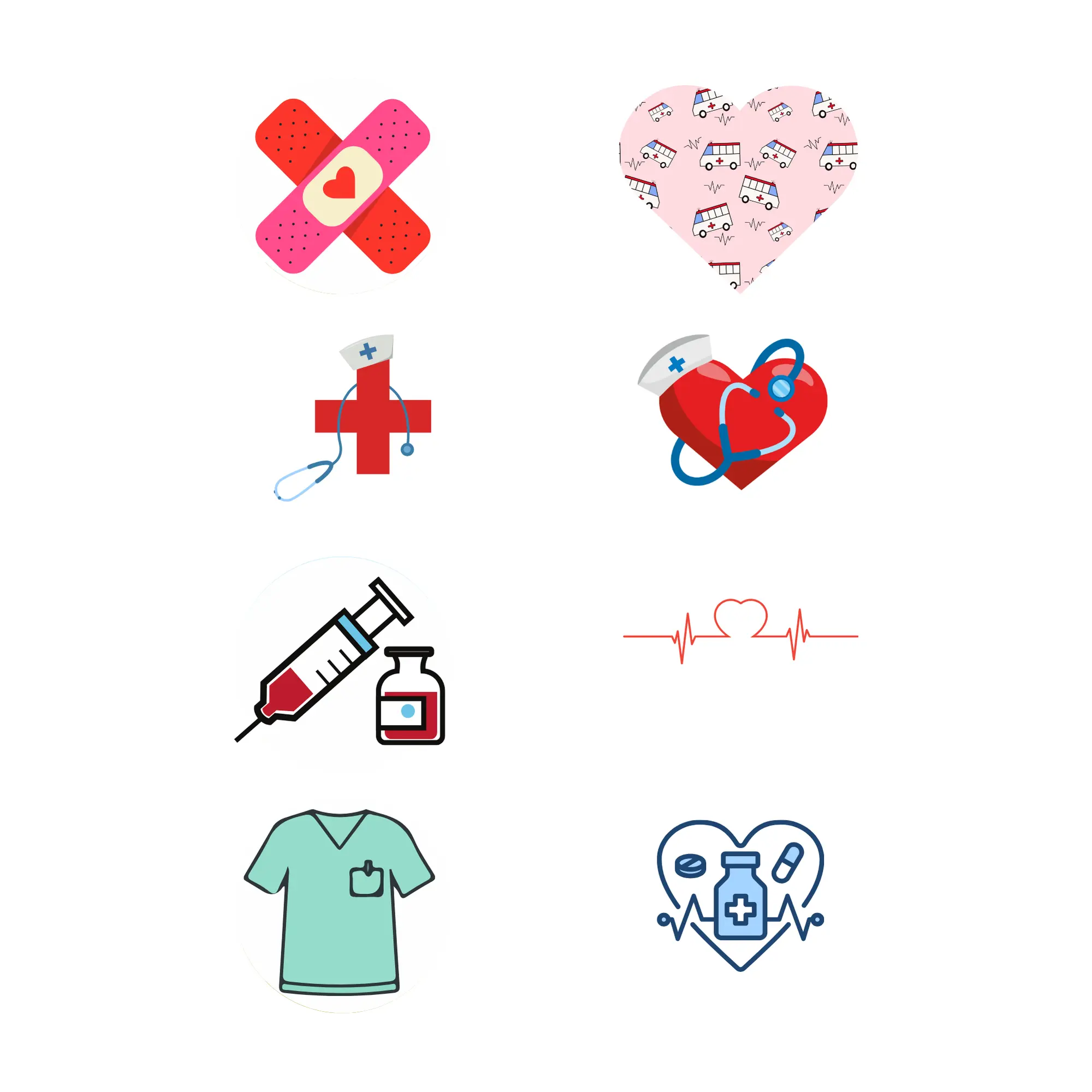 Medical Nurse Doctor Watch Charm Decal Sheet
