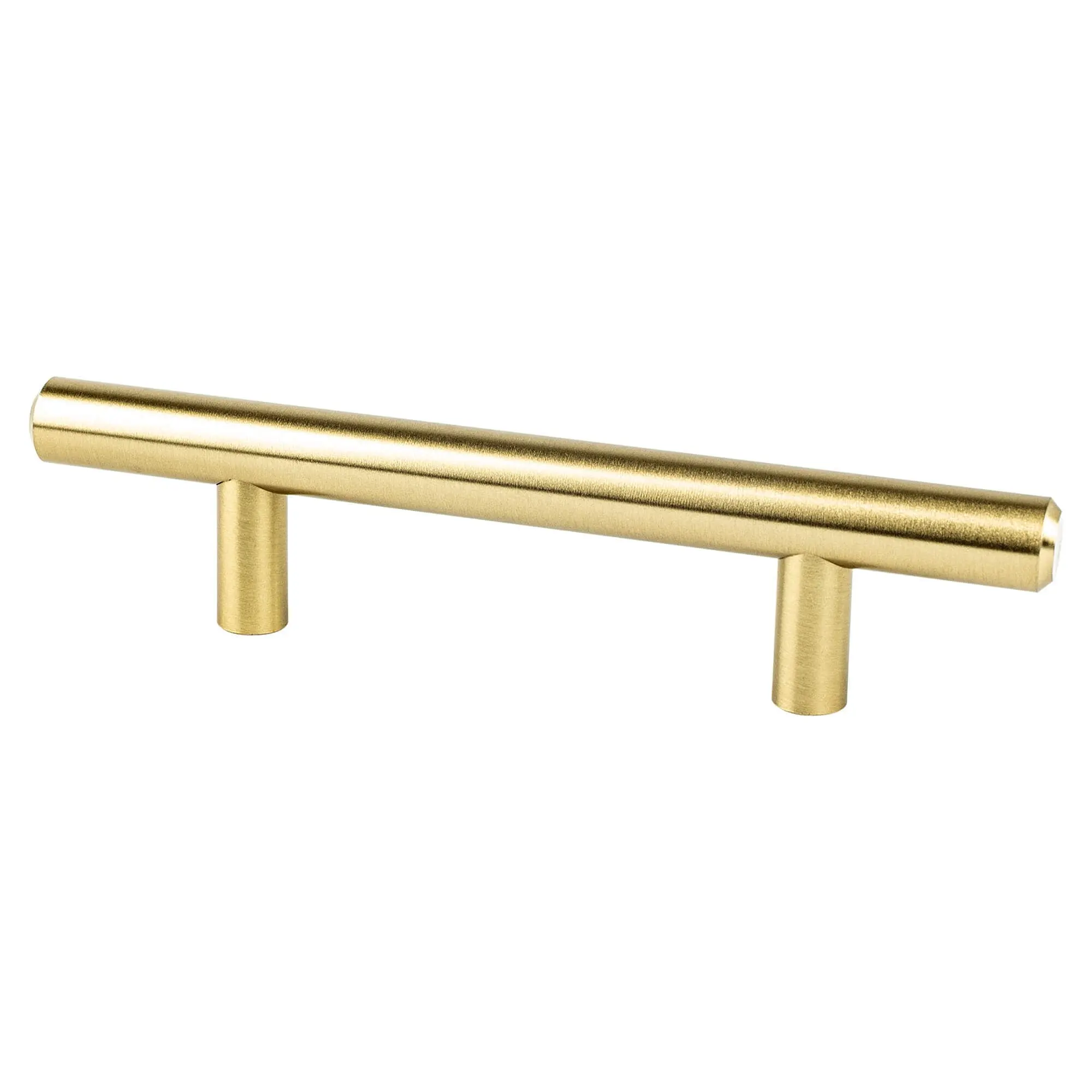 Berenson 0820-2MDB-P Tempo Series Steel Bath Pull - Modern Brushed Gold, 3 in. Bar Design, 1 1/4 in. Height, 1/2 in. Width, 3/8 in. Base, 5 5/16 in. Length, Inches