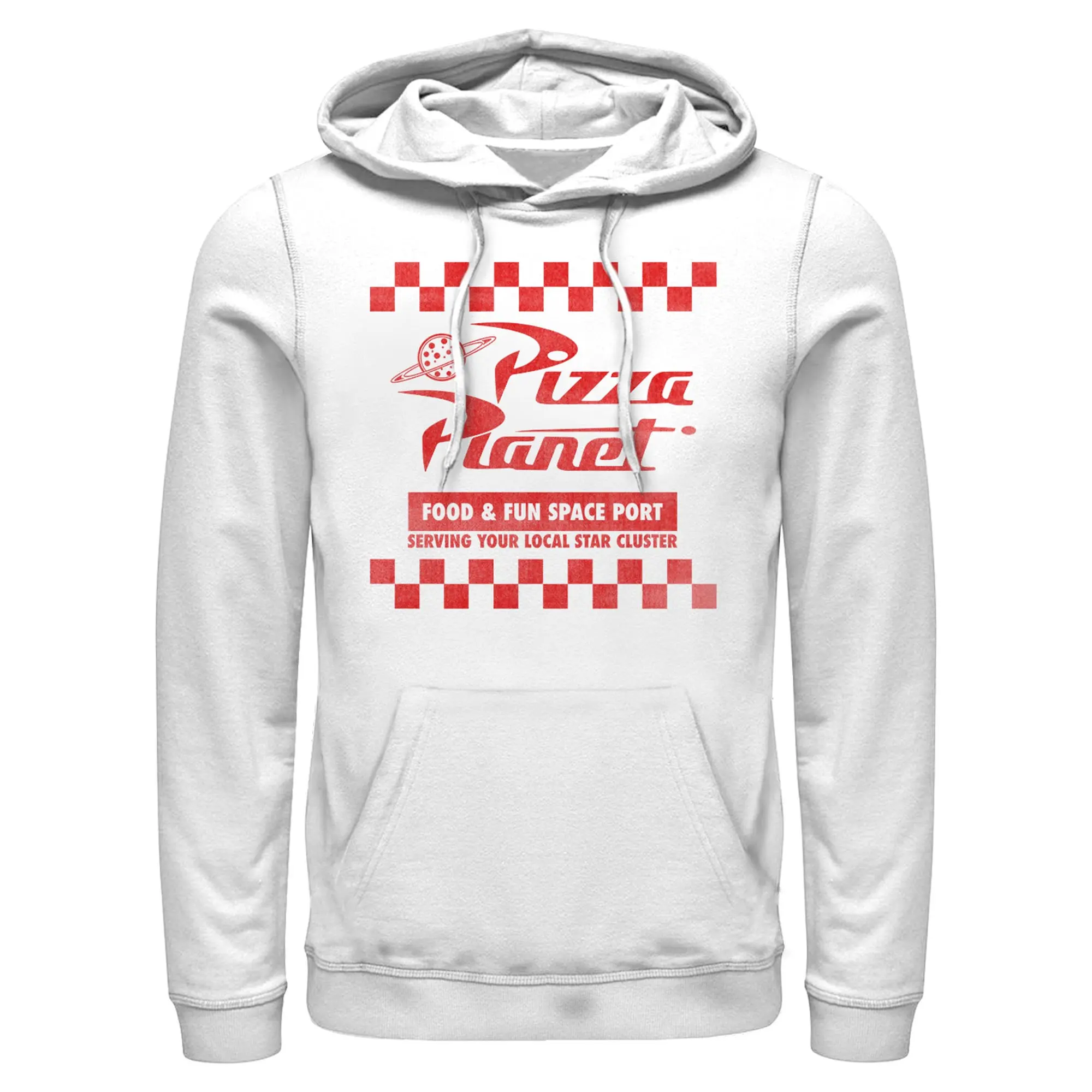 Toy Story Pizza Planet Uniform Mens Lightweight Hoodie, Checkered, Stylish