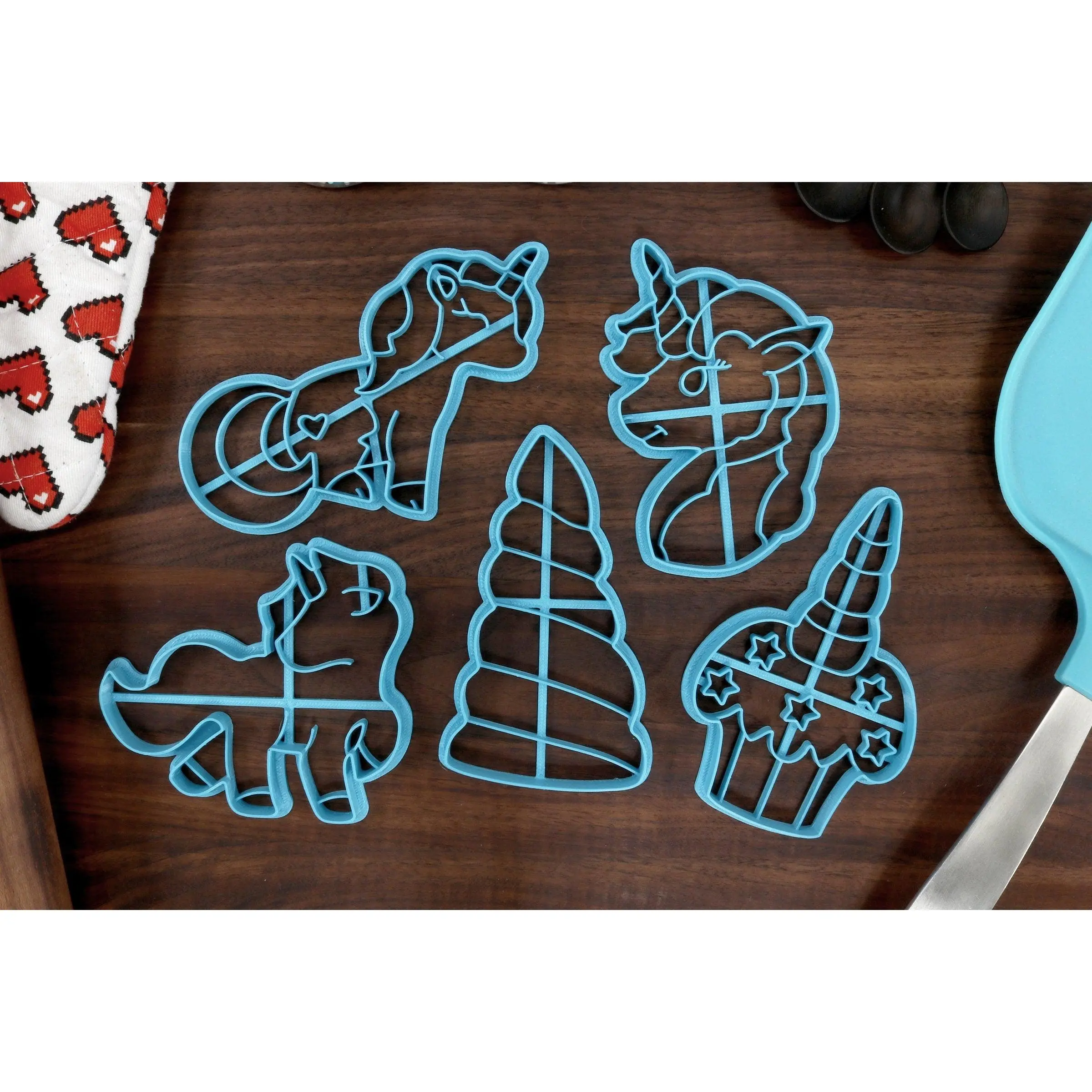 Unicorn Cookie Cutters - Unicorn Horn, Unicorn Outline, Unicorn Cupcake, Unicorn Head, Sitting Unicorn