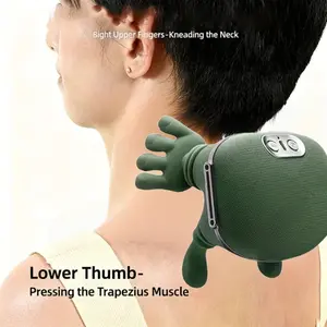 Heated shoulder and neck massager, full body massager for shoulders, waist, back, and legs, gift for family, loved ones, and friends, simulation hand kneading design, deep muscle soothing massage, suitable for both men and women