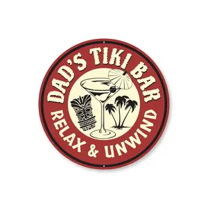 Dad's Tiki Bar Sign, Beach Bar Sign