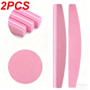 2pcs Professional Dual-Sided Nail File Blocks, Colorful Sponge Nail Files, Multi-Functional Manicure Tools, Portable Beauty Care Kit